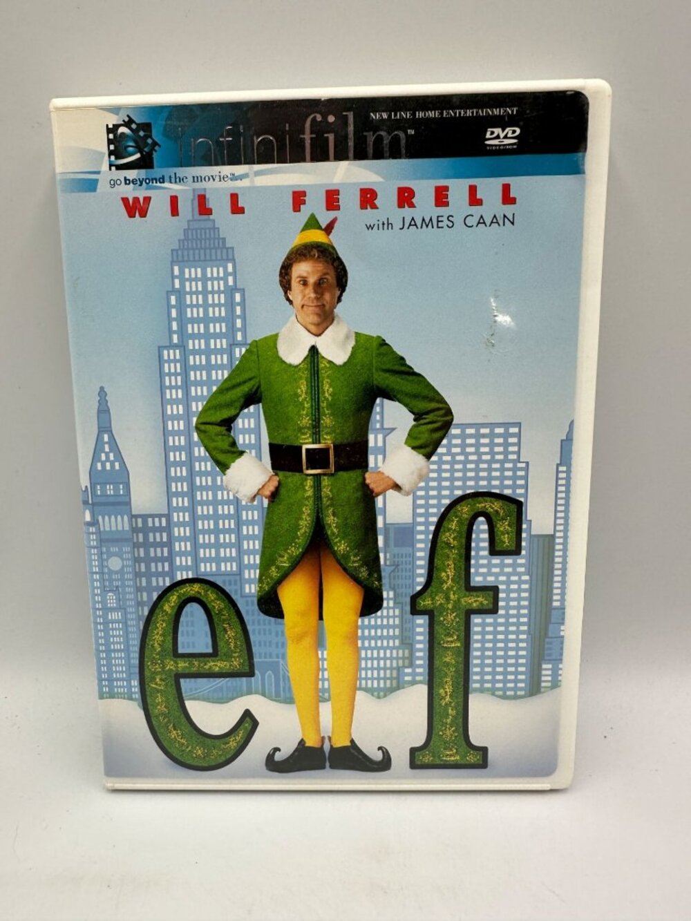 Elf 2003 DVD PG Will Ferrell James Caan New Line Home Entertainment Infinifilm
